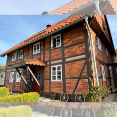 Antike Ziegelriemchen, Fassade/Innen, Rote-Orange, 1qm Vintage